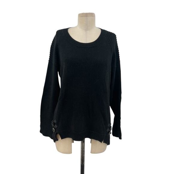 Generation Love‎ Black Sweater with Side Buckle Detail Size Medium - Picture 1 of 11